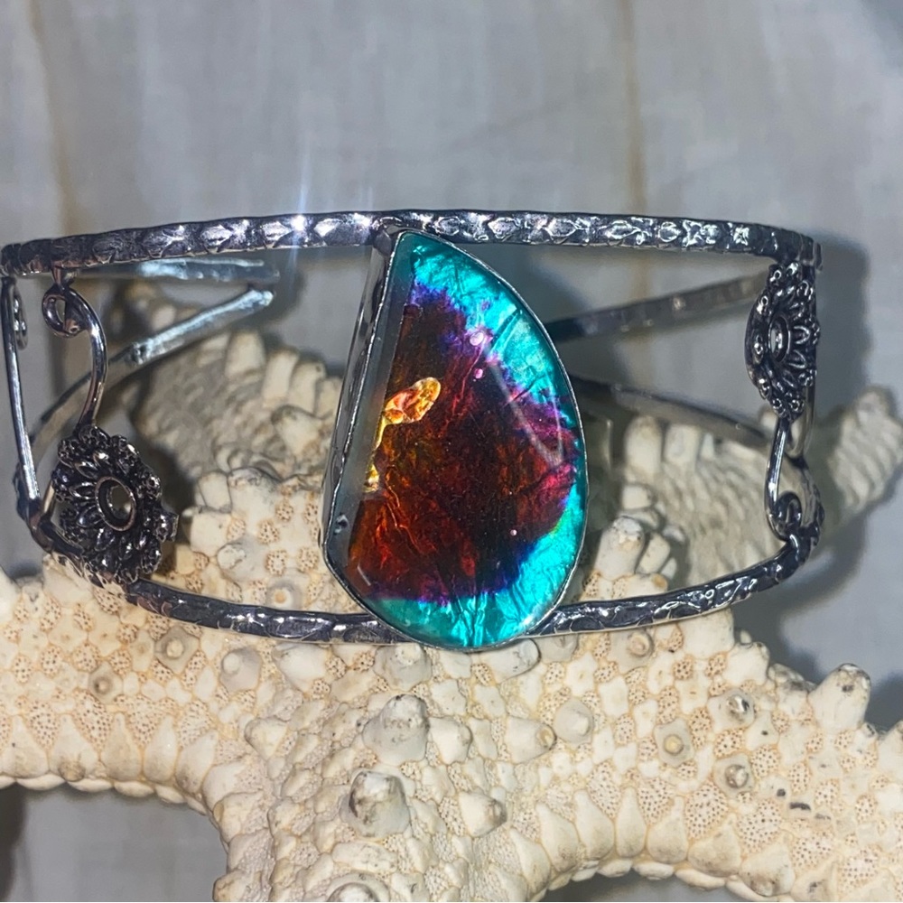 Unique Dichroic colorful statement cuff